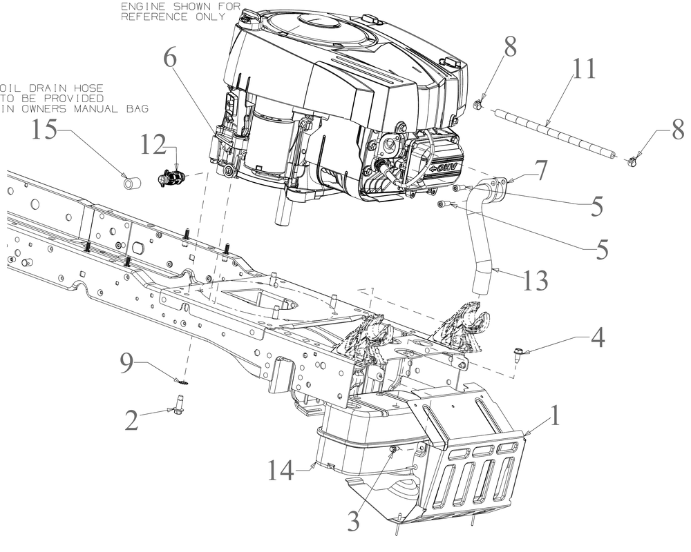 Engine Accessories Diagram and Parts List for XT1-LT42B (13ALA9TSA10)(2023) Cub Cadet Lawn Tractor